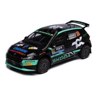 IXO Skoda Fabia RS Rally2 - 2024 Safari Rally - #22 G. Greensmith 1:18 model car