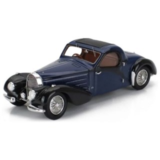 Kess Bugatti 57C Atalante Coupe Toit Ouvrant 1938 - Roof Closed - Blue/Black 1:43 model car