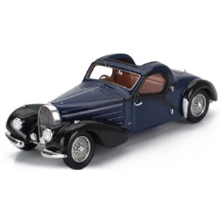 Kess Bugatti 57C Atalante Coupe Toit Ouvrant 1938 - Roof Open - Blue/Black 1:43 model car