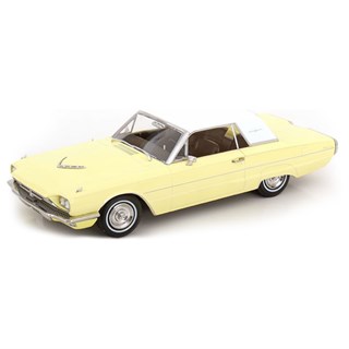 KK Ford Thunderbird Hardtop Coupe 1966 - Light Yellow/White 1:18 model car