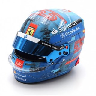 Look Smart Carlos Sainz Jnr Ferrari Helmet - 2024 Miami Grand Prix 1:5