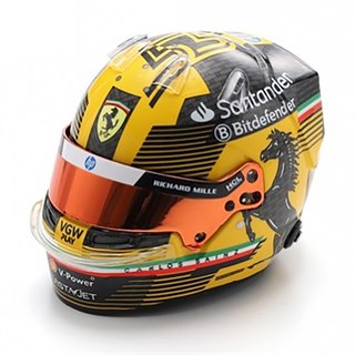 Look Smart Carlos Sainz Jnr Ferrari Helmet - 2024 Italian Grand Prix 1:5