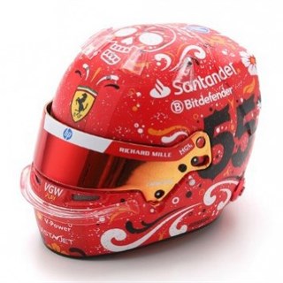 Look Smart Carlos Sainz Jnr Ferrari Helmet - 2024 Mexican Grand Prix 1:5