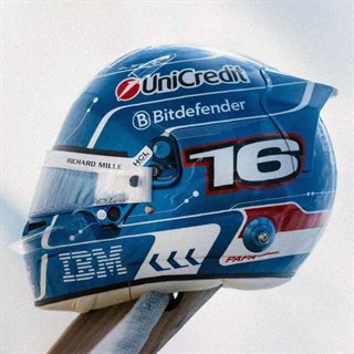 Look Smart Charles Leclerc Ferrari Helmet - 2025 Miami Grand Prix 1:5