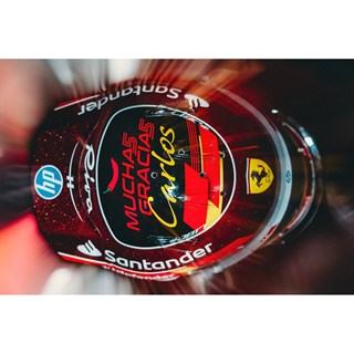 Look Smart Charles Leclerc Ferrari Helmet - 2024 Abu Dhabi Grand Prix 1:5