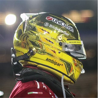 Look Smart Lewis Hamilton Ferrari Helmet - 2025 Singapore Grand Prix 1:5