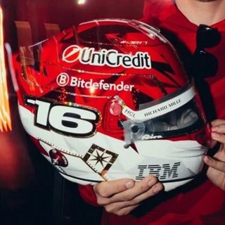 Look Smart Charles Leclerc Ferrari Helmet - 2025 Las Vegas Grand Prix 1:5