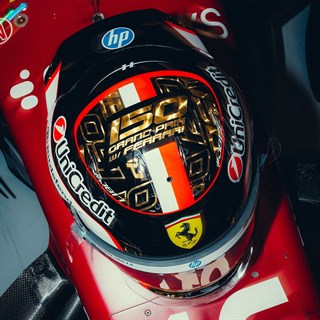 Look Smart Charles Leclerc Ferrari Helmet - 2025 Abu Dhabi Grand Prix 1:5