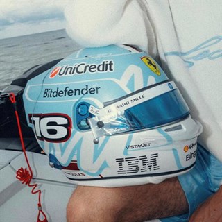 Look Smart Charles Leclerc Ferrari Helmet - 2026 Miami Grand Prix 1:5
