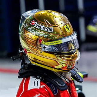 Look Smart Lewis Hamilton Ferrari Helmet - 2026 Singapore Grand Prix 1:5