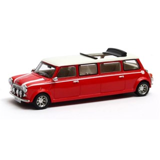 1:36 BMW Mini Extended Limousine Alloy Diecast Car Model Toy Vehicle Red Gift 