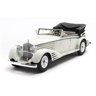 Matrix Maybach Zeppelin DS8 4-Door Cabriolet By Spohn 1934 - White 1:43 model car