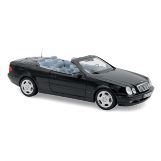 Norev Mercedes CLK-Class Cabriolet 2000 - Obsidian Black Metallic 1:18 model car