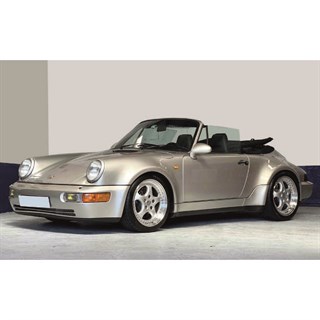 Norev Porsche 911 Turbo Look Cabriolet 1992 - Zermatt Silver Metallic 1:18 model car