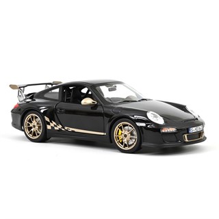 Norev Porsche 911 GT3 RS 2009 - Black/White Gold Metallic 1:18 model car