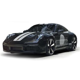Minichamps Porsche 911 (992) Sport Classic 2022 - Black w. Stripe 1:43 model car