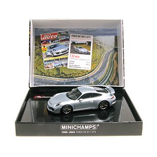 Minichamps Porsche 911 (991.1) GT3 2013 - Sport Auto Silver 1:43 model car