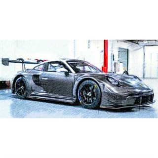 Minichamps Porsche 911 (992) GT3 R 2024 - Customer Delivery Version - Carbon 1:43 model car