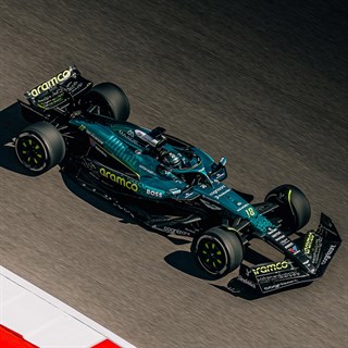 Minichamps Aston Martin AMR25 - 2025 American Grand Prix - #18 Lance Stroll 1:43 model car