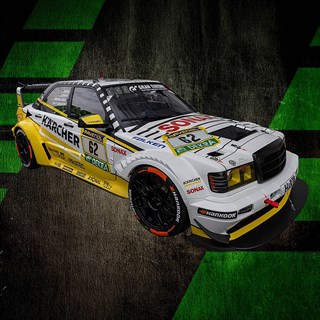 Minichamps Mercedes 190E HWA EVO.R - 2026 Nurburgring 24 Hours - #62 1:43 model car