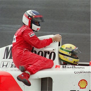 Minichamps McLaren MP4/6 w. Alesi Figure - 1991 Mexican Grand Prix - #1 A. Senna 1:43 model car