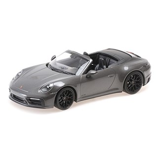 Minichamps Porsche 911 Carrera 4 GTS Cabriolet 2020 - Grey Metallic 1:18 model car