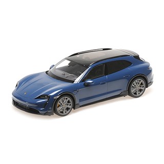 Minichamps Porsche Taycan Cross Tourismo Turbo S 2021 - Blue Metallic 1:18 model car