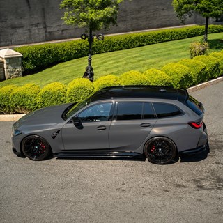 Minichamps BMW M3 Touring 2024 - Dravit Grey Metallic w. Black Wheels & Black Interior 1:18 model car