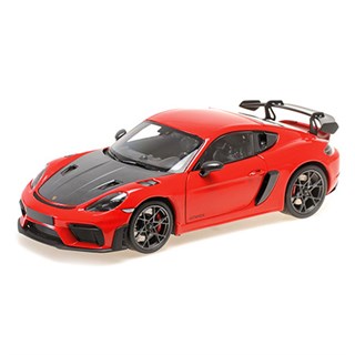 Minichamps Porsche Cayman GT4 RS w. Weissach Package 2024 - Red 1:18 model car