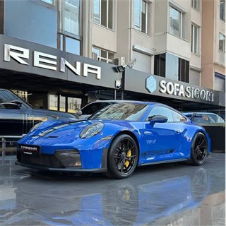 Minichamps Porsche 911 (992.2) GT3 2025 - Blue w. Weissach Package & Gold Wheels 1:18 model car