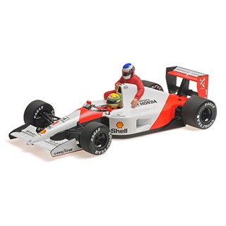 Minichamps McLaren MP4/6 w. Alesi Figure - 1991 Mexican Grand Prix - #1 A. Senna 1:18 model car