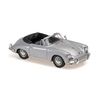 Maxichamps Porsche 356C Cabriolet 1965 - Silver 1:43 model car