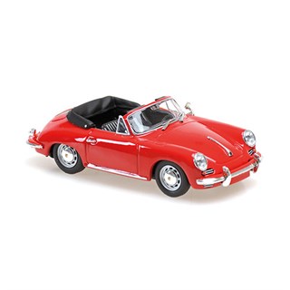 Maxichamps Porsche 356C Cabriolet 1965 - Red 1:43 model car