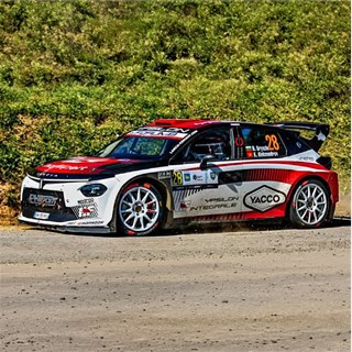IXO Lancia Ypsilon Rally2 HF Integrale - 2026 Rally Croatia - #28 Nikolay Gryazin 1:43 model car