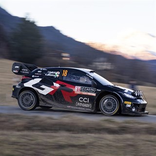 IXO Toyota GR Yaris Rally1 - 2025 Monte Carlo Rally - #18 Takamoto Katsuta 1:43 model car