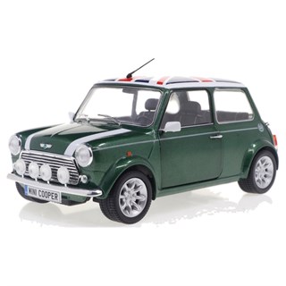 Solido Mini Cooper Sport 1997 - British Racing Green w. Union Jack Roof 1:18 model car