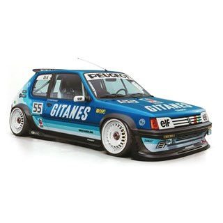 Solido Peugeot 205 GTI 1990 - Black Fish Tribute - Blue 1:18 model car