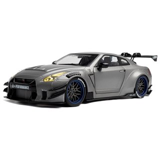 Solido Nissan GT-R (R35) w. Liberty Walk Bodykit 2023 - Silver 1:18 model car