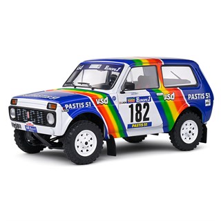 Solido Lada Niva - 1984 Paris-Dakar Rally - #182 J-P. Jabouille 1:18 model car