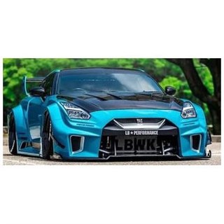 Solido Nissan GT-R (R35) w. Liberty Walk Bodykit 2025 - Blue Metallic 1:18 model car