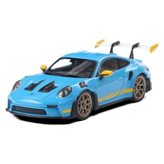 Solido Porsche 911 (992) GT3 RS 2023 - Riviera Blue 1:43 model car