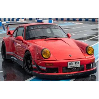 Solido Porsche 911 RWB w. Bodykit 2008 - Indian Red 1:43 model car