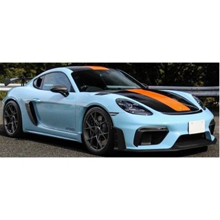 Solido Porsche 718 Cayman GT4 RS w. Weissach Package 2024 - Gulf Blue 1:43 model car