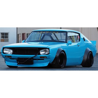 Solido Nissan Skyline GT-R (KPGC110) w. Liberty Walk Bodykit 1972 - Blue 1:43 model car