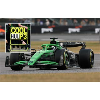 Spark Sauber C45 w. Pit Board - 2025 British Grand Prix - #27 Nico Hulkenberg 1:18 model car