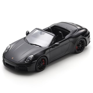 Spark Porsche 911 (992.2) Carrera 4 GTS Cabriolet - Jet Black Metallic 1:18 model car