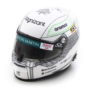 Spark Lance Stroll Aston Martin Helmet - 2023 Japanese Grand Prix 1:5