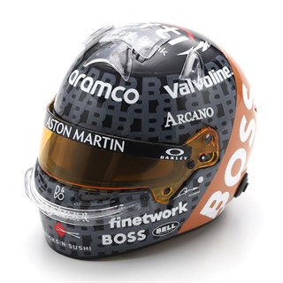 Spark Fernando Alonso Aston Martin Helmet - 2024 British Grand Prix 1:5