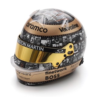 Spark Fernando Alonso Aston Martin Helmet - 2024 Mexican Grand Prix 1:5