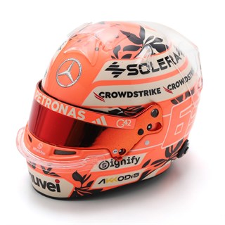 Spark George Russell Mercedes Helmet - 2025 Miami Grand Prix 1:5